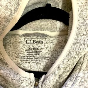 LLBean Long Hoodie Zip Up Sweater